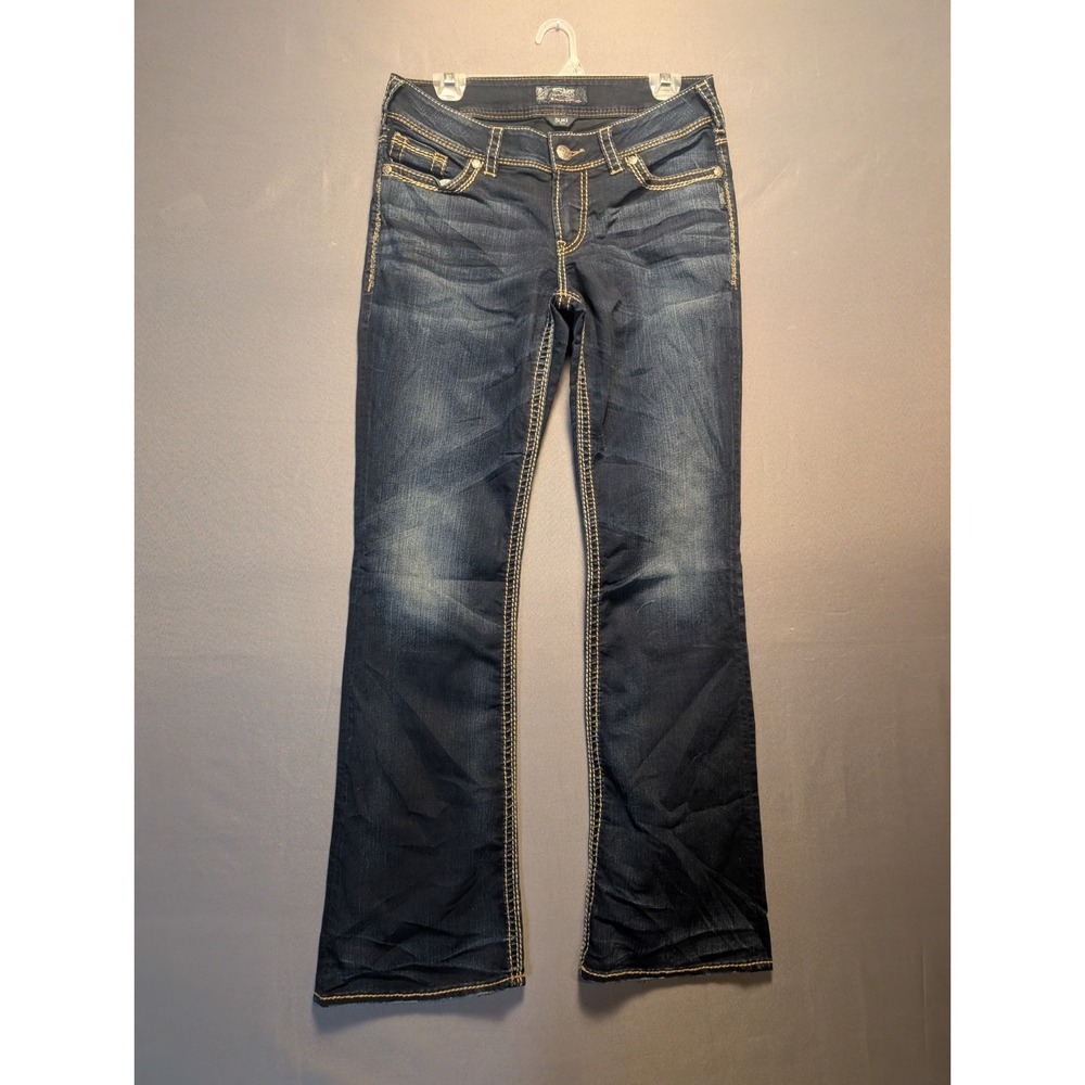 Silver Jeans Co Suki Mid Rise Bootcut Jeans Womens 30x33 Blue Dark Wash L93719SS